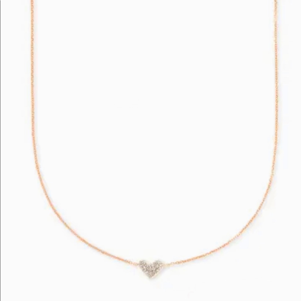 14K Rose Gold Diamond Pedant Necklace